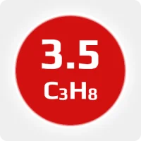 Пропан (C3H8) 3.5 (99,95%) в баллоне 5л (2кг) соединение W21,8х1/14'' (DIN1) (с баллоном)