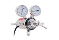 Регулятор баллонный с нагревом AMFLO R198CG-4M-220 (CO2)  220V 190W никелированная латунь  с 2-мя манометрами, давление на входе до 150 бар. PRV. произв 14м3/час / Regulator R198CG-4M-220