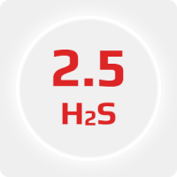 Сероводород (H2S) 2.5 (99,5%) в баллоне 50л (33кг)  соединение G3/4 (DIN 9)